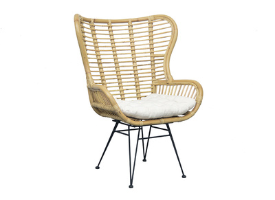 Fauteuil haut en rotin naturel MALACCA