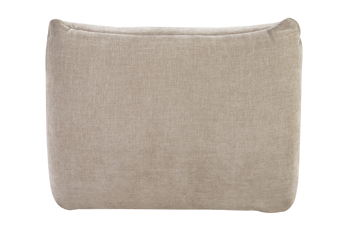 Fauteuil lounge en tissu effet velours textur taupe BUMPY