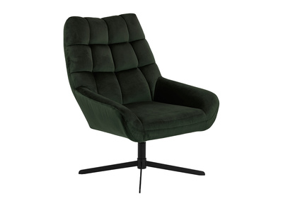 Fauteuil pivotant design en velours kaki KING