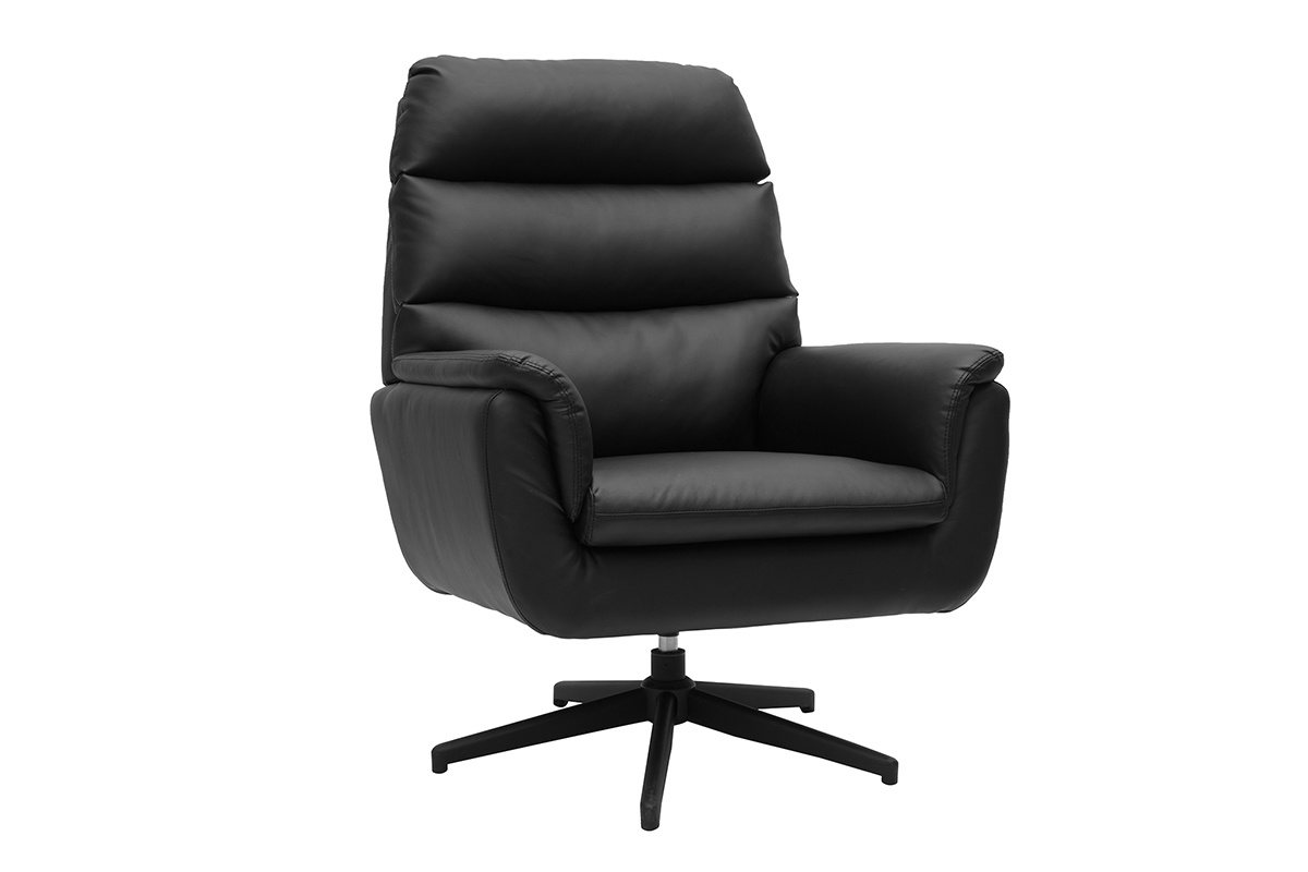 Fauteuil pivotant noir JONAH