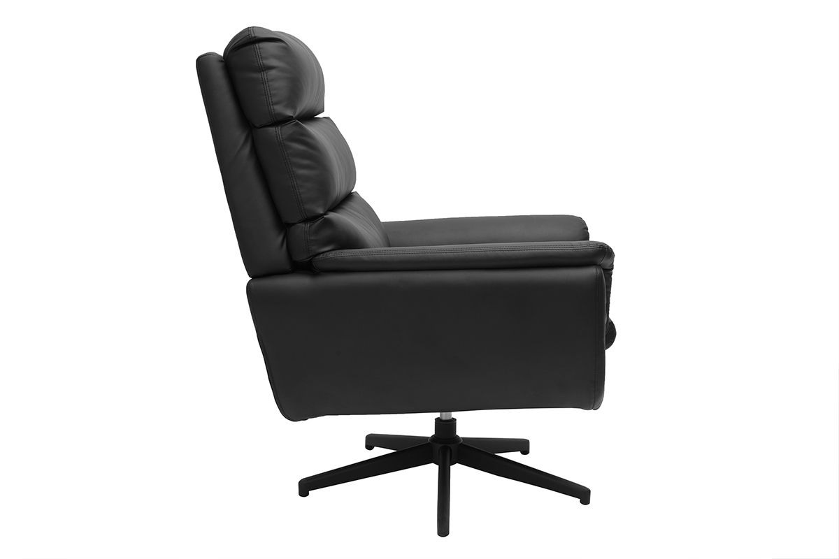 Fauteuil pivotant noir JONAH