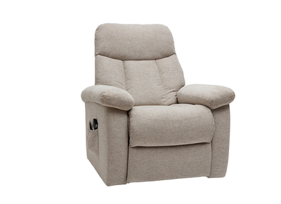 Fauteuil relax électrique inclinable en tissu crème MOVIE - Fauteuil relax électrique inclinable en tissu crème MOVIE