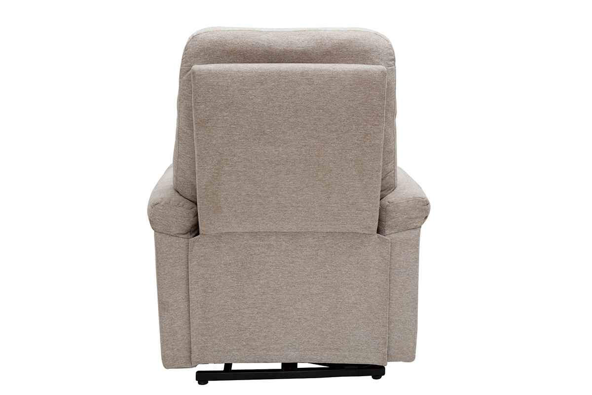 Fauteuil relax lectrique inclinable et relevable en tissu crme MOVIE