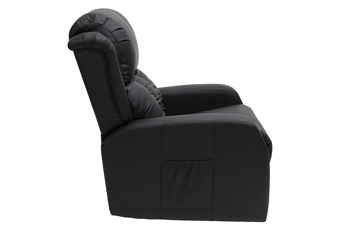Fauteuil relax �lectrique massant noir GALLER
