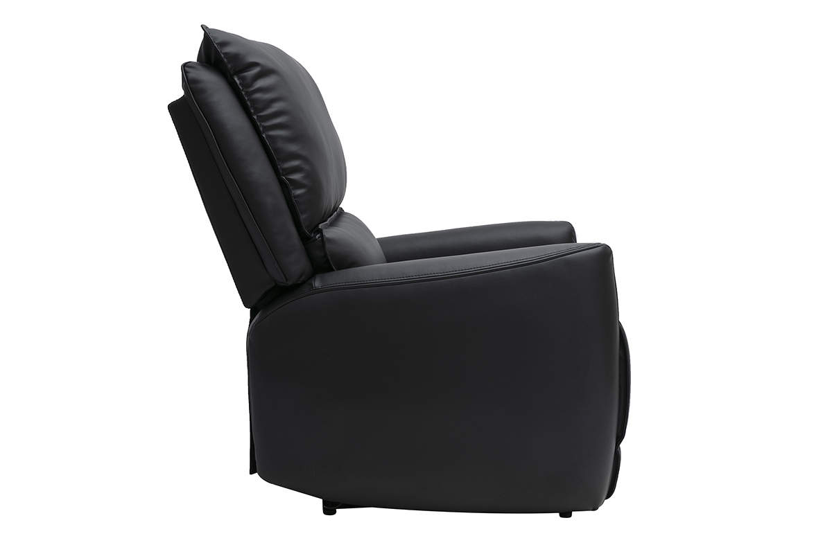 Fauteuil relax �lectrique noir RACHEL