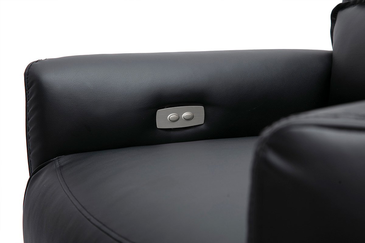 Fauteuil relax �lectrique noir RACHEL