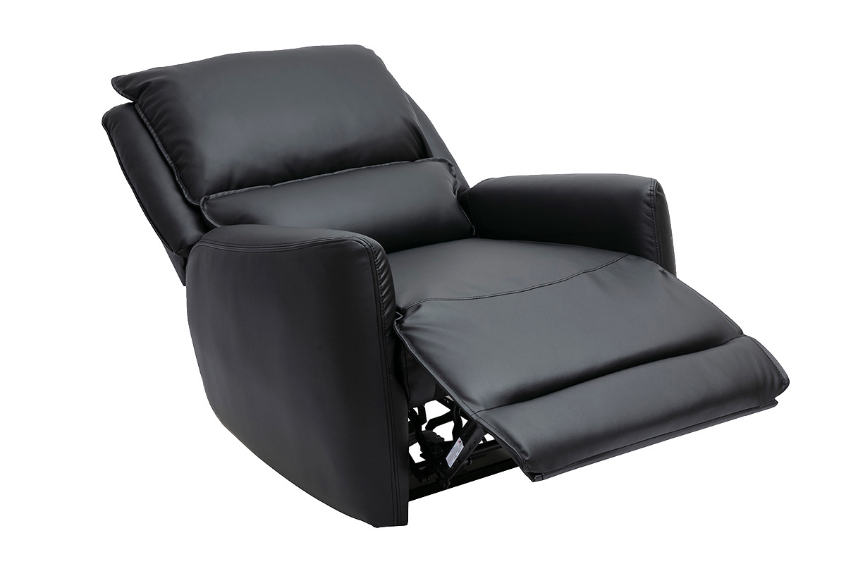 Fauteuil relax �lectrique noir RACHEL