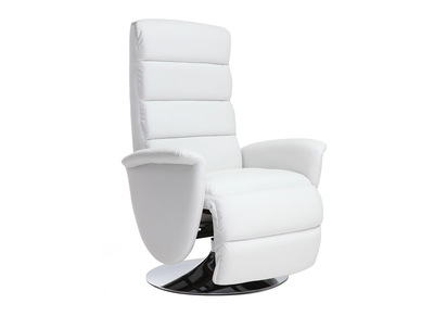 Fauteuil relax manuel blanc NELSON