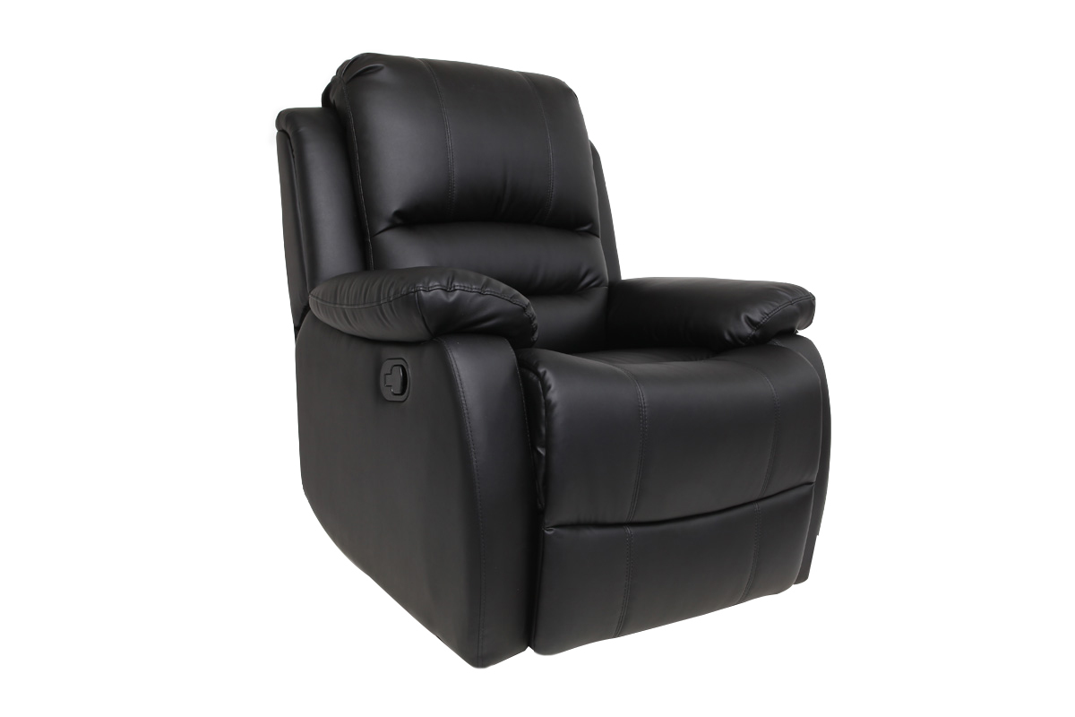 Fauteuil relax manuel noir TED