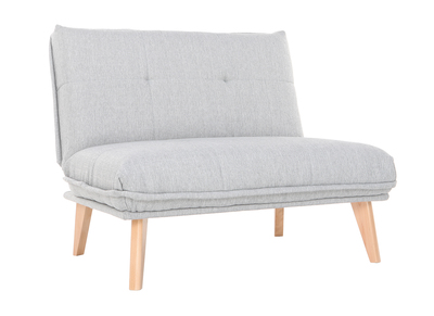 Fauteuil scandinave &agrave; combiner tissu gris clair BENNIE