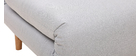 Fauteuil scandinave convertible tissu gris clair AMIKO