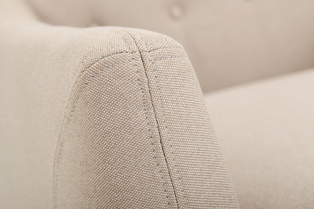 Fauteuil scandinave d�houssable beige YNOK