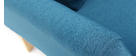 Fauteuil scandinave déhoussable bleu canard et bois clair OSLO