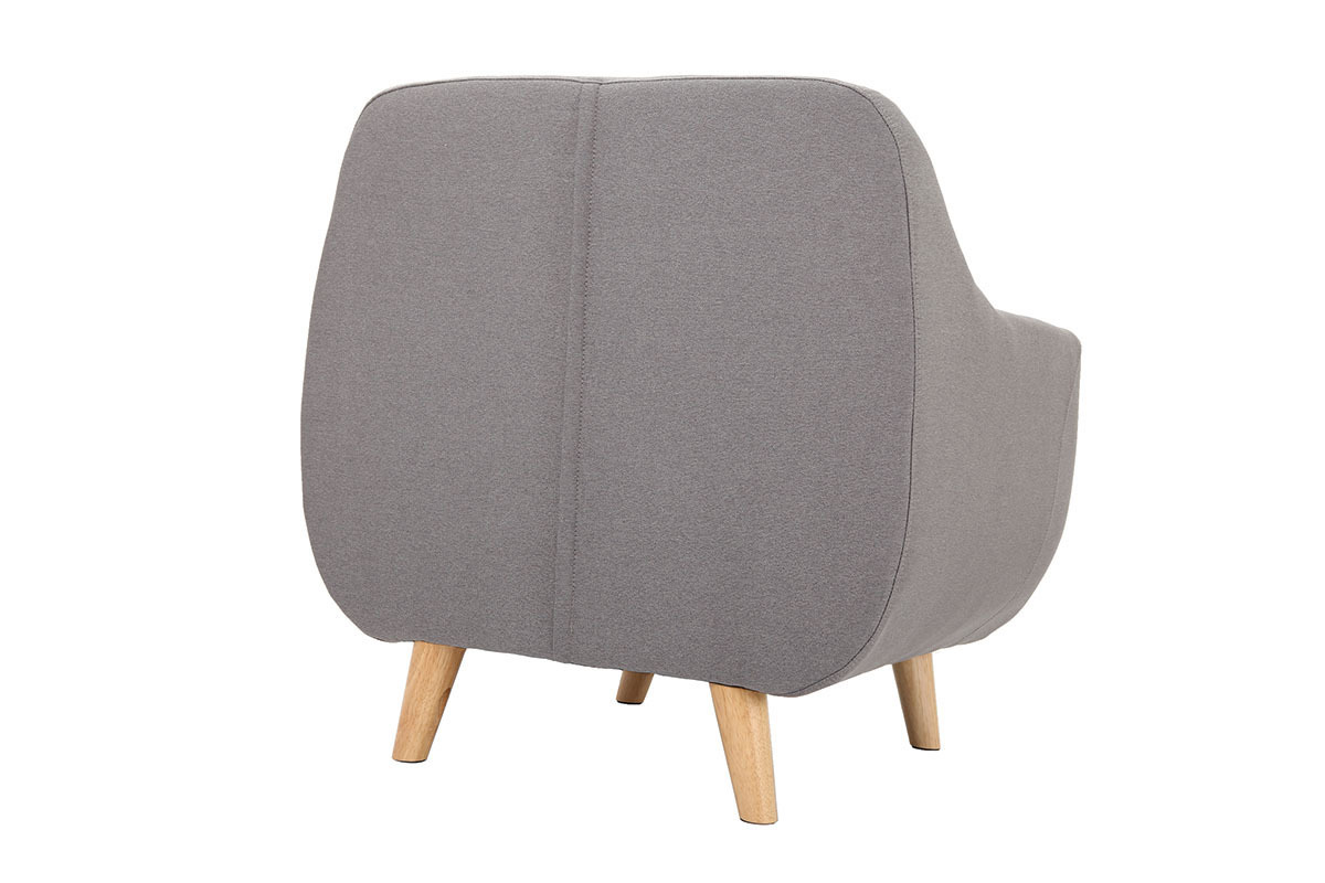 Fauteuil scandinave d�houssable gris clair YNOK