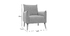 Fauteuil scandinave effet velours textur&eacute; gris clair AGAPE
