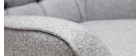 Fauteuil scandinave en tissu gris clair et bois AVERY - Miliboo & Stéphane Plaza