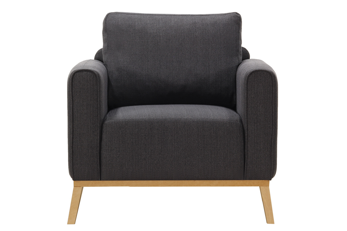 Fauteuil scandinave gris anthracite HALDEN