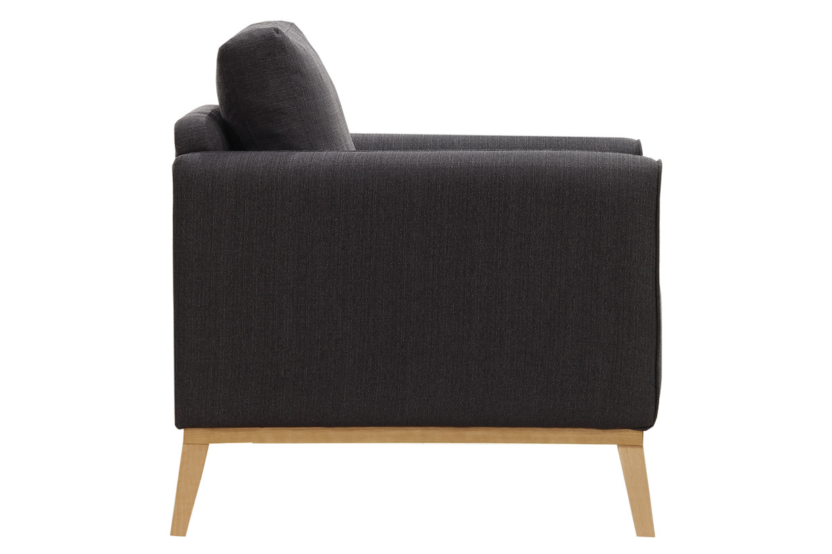 Fauteuil scandinave gris anthracite HALDEN