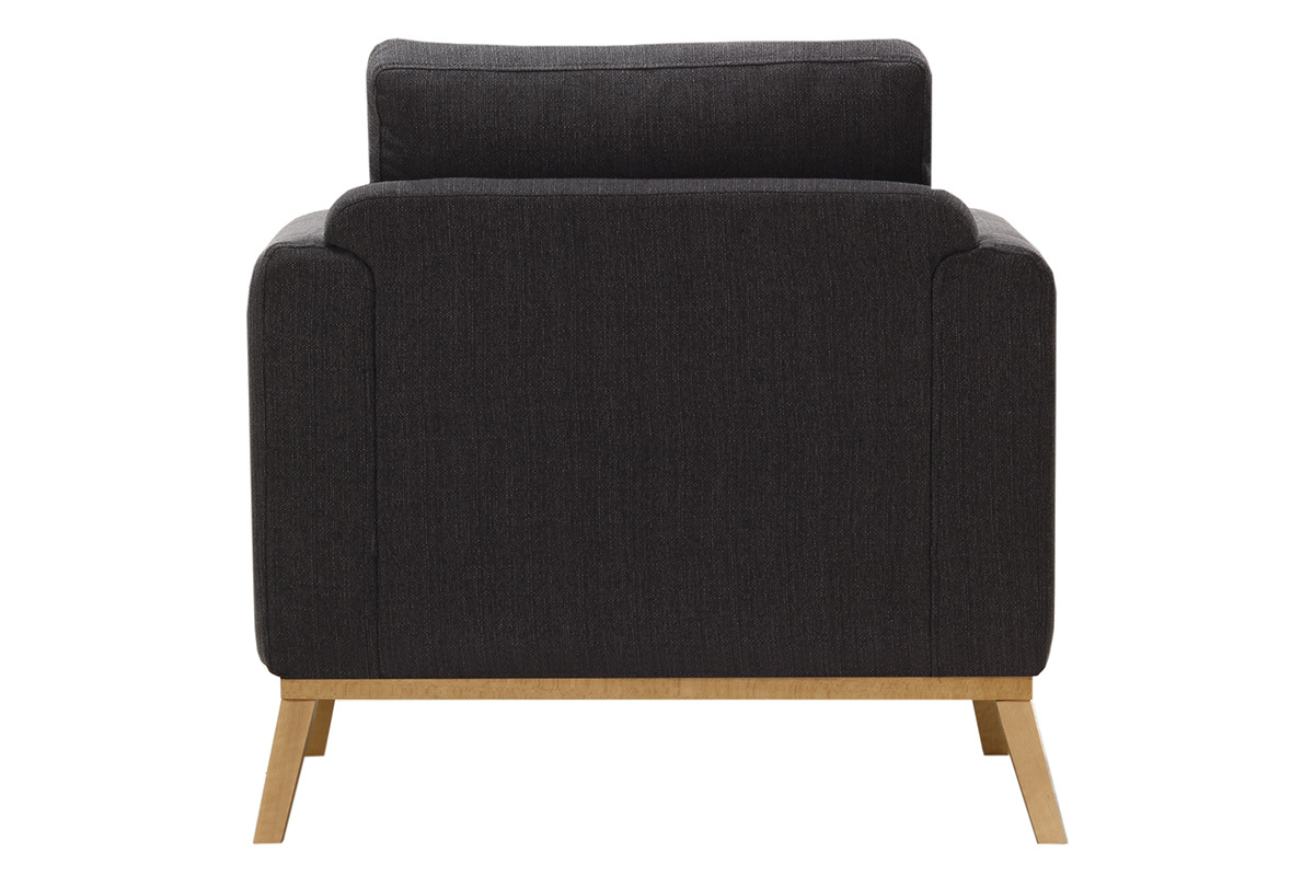 Fauteuil scandinave gris anthracite HALDEN