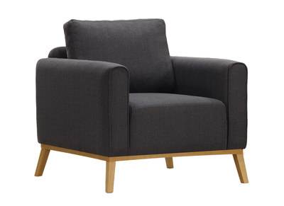 Fauteuil scandinave gris anthracite HALDEN