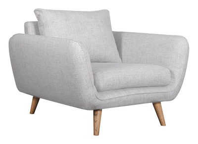 Fauteuil scandinave gris clair chin&eacute; CREEP