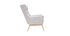 Fauteuil scandinave gris clair et bois BRODY