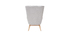 Fauteuil scandinave gris clair et bois BRODY