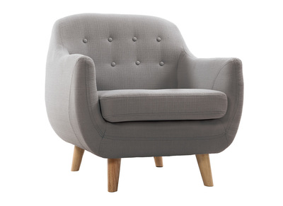 Fauteuil scandinave gris clair YNOK