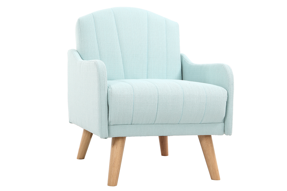 Fauteuil scandinave menthe � l'eau ARYA