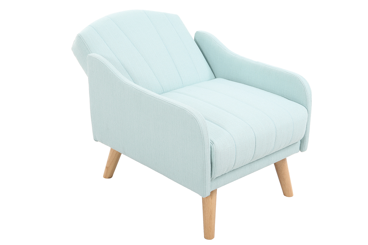 Fauteuil scandinave menthe � l'eau ARYA