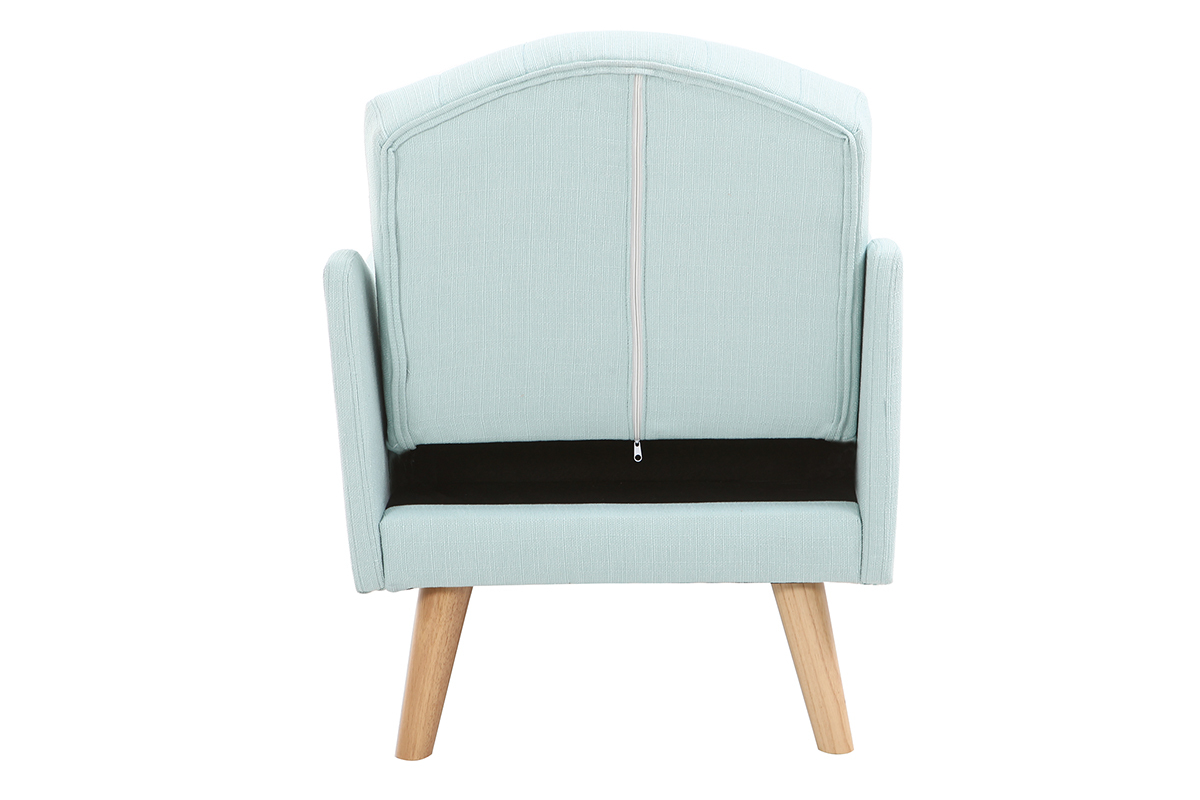 Fauteuil scandinave menthe � l'eau ARYA