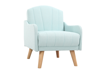 Fauteuil scandinave menthe &agrave; l'eau ARYA