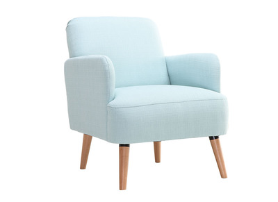 Fauteuil scandinave menthe &agrave; l'eau et bois ISKO