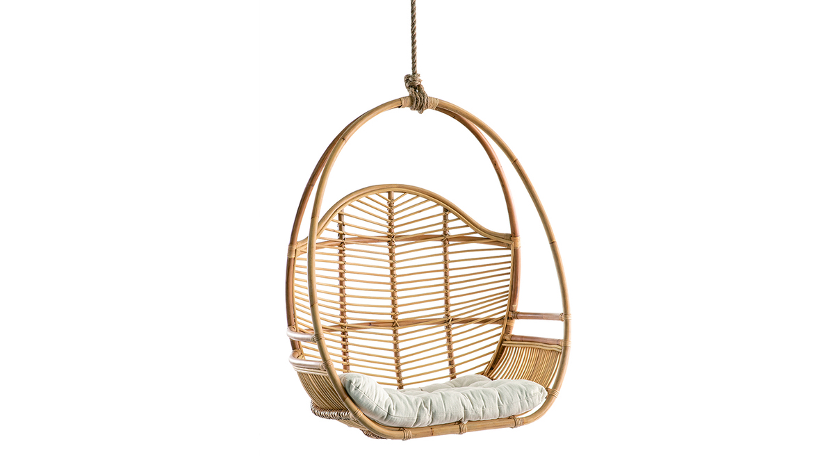 Fauteuil suspendu en rotin GALON - Miliboo & Stphane Plaza