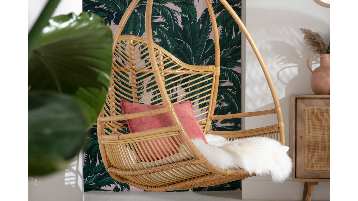 Fauteuil suspendu en rotin GALON - Miliboo & Stphane Plaza