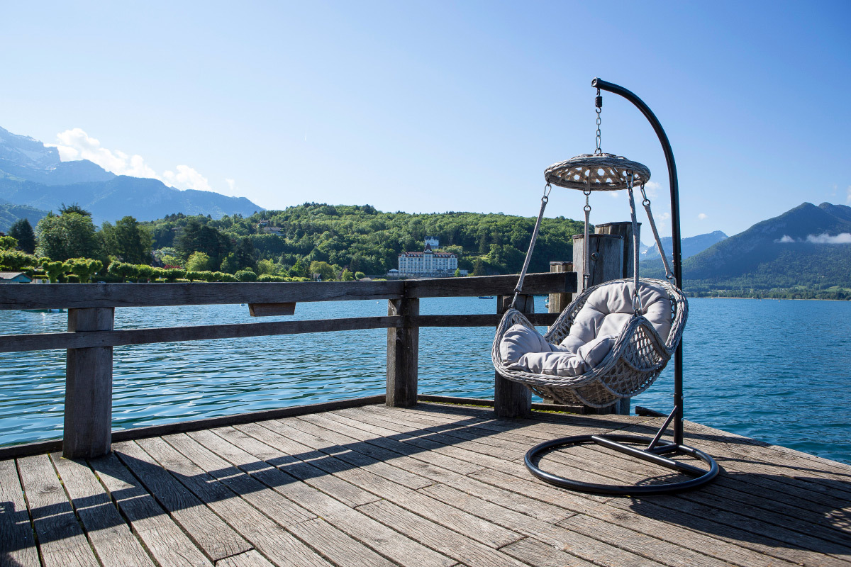 Fauteuil suspendu metal gris  BALI