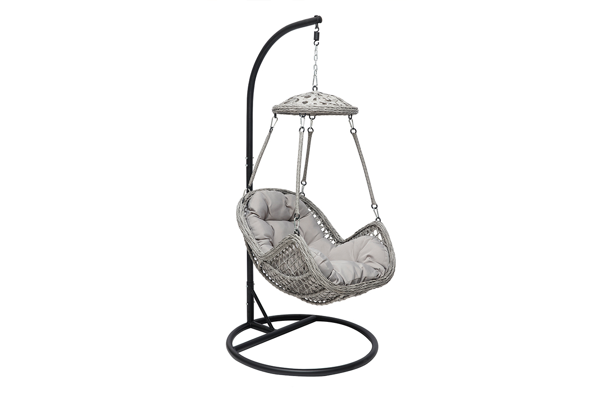 Fauteuil suspendu metal gris  BALI