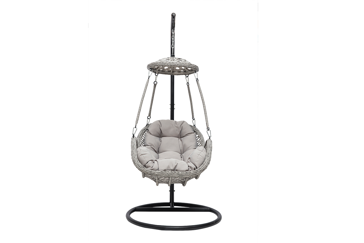 Fauteuil suspendu metal gris  BALI