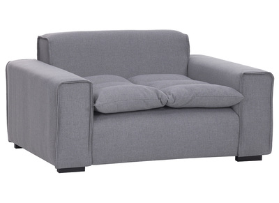 Fauteuil tissu design gris clair MELLOW