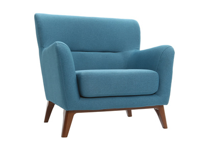 Fauteuil vintage bleu p&eacute;trole MARKUS
