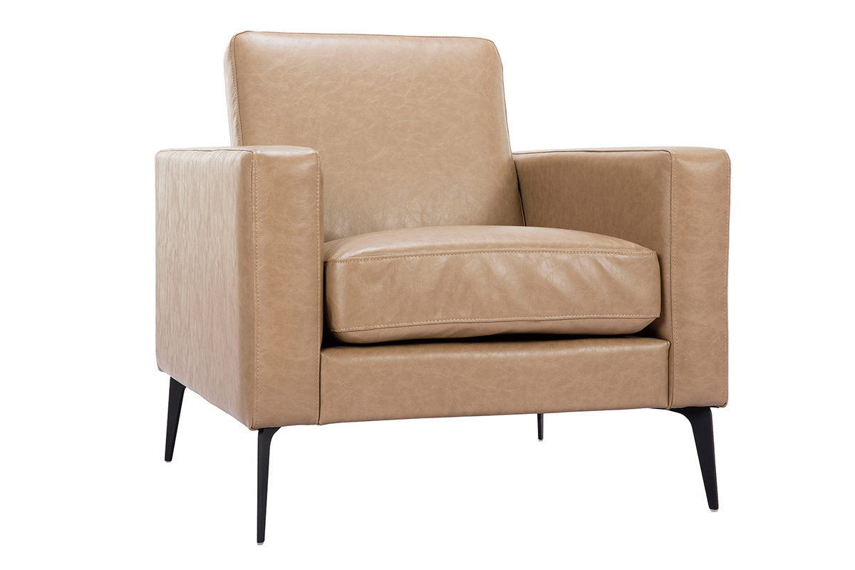 Fauteuil vintage camel RICCI