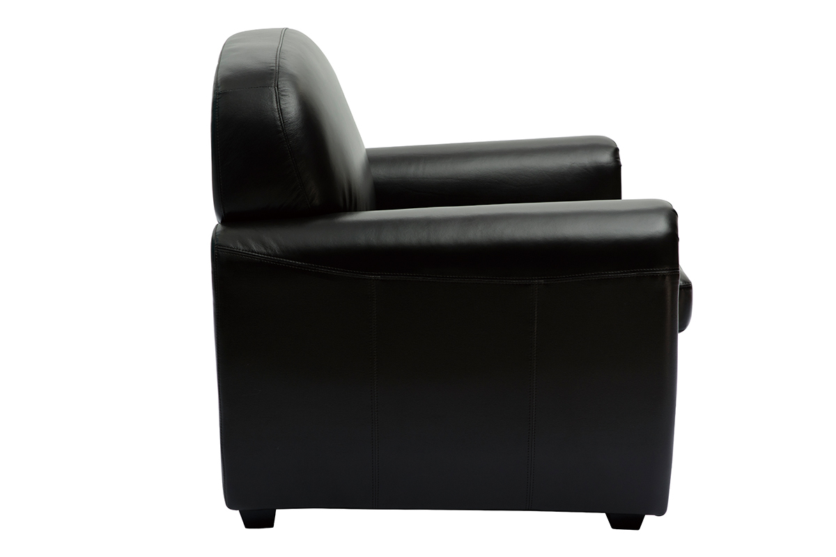Fauteuil vintage cuir marron fonc� CLUB