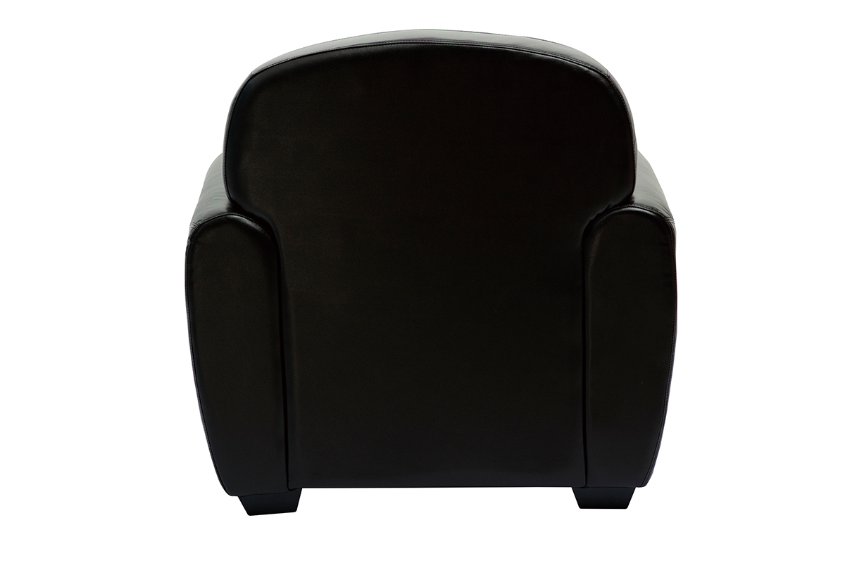 Fauteuil vintage cuir marron fonc� CLUB