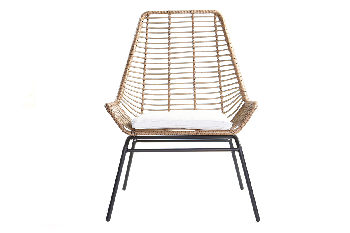 Fauteuils de jardin en fils de r�sine fa�on rotin (lot de 2) TANGO