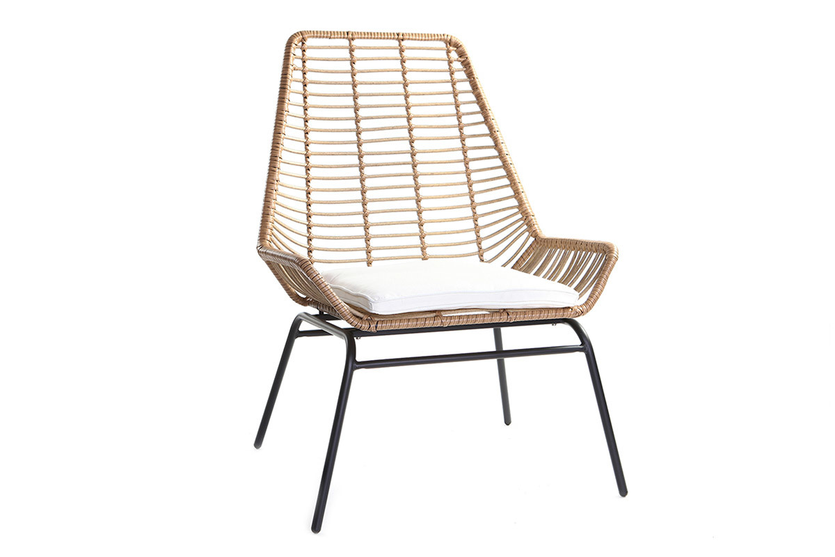 Fauteuils de jardin en fils de r�sine fa�on rotin (lot de 2) TANGO