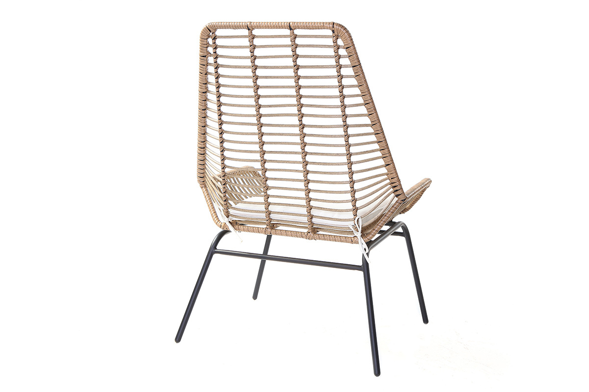 Fauteuils de jardin en fils de r�sine fa�on rotin (lot de 2) TANGO