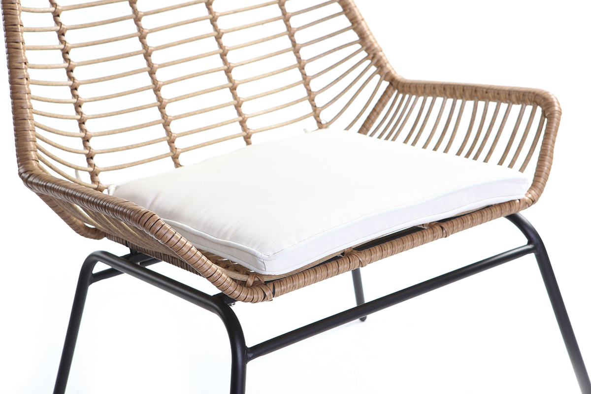 Fauteuils de jardin en fils de r�sine fa�on rotin (lot de 2) TANGO