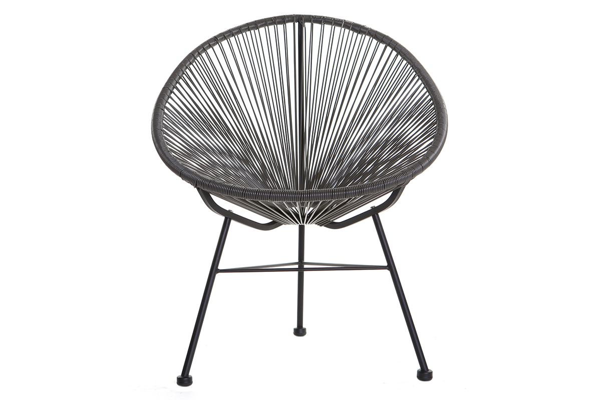 Fauteuils de jardin en fils de r�sine gris (lot de 2) BELLAVISTA