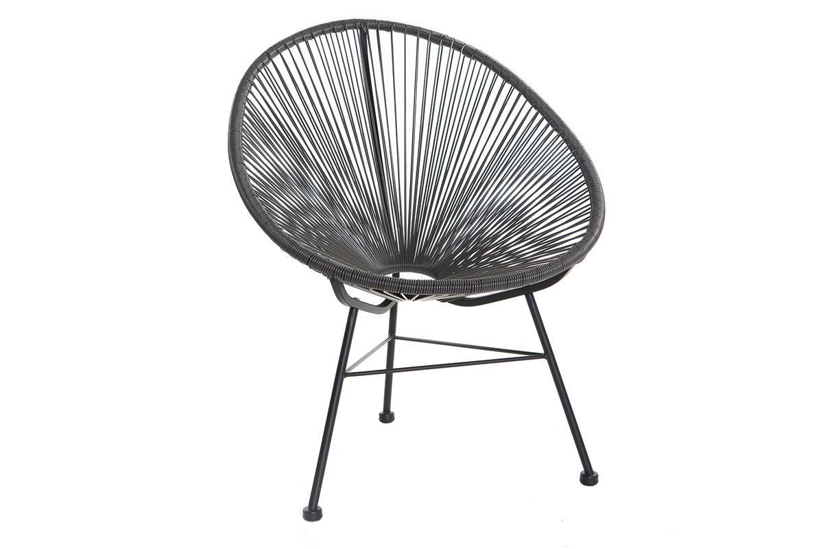 Fauteuils de jardin en fils de r�sine gris (lot de 2) BELLAVISTA