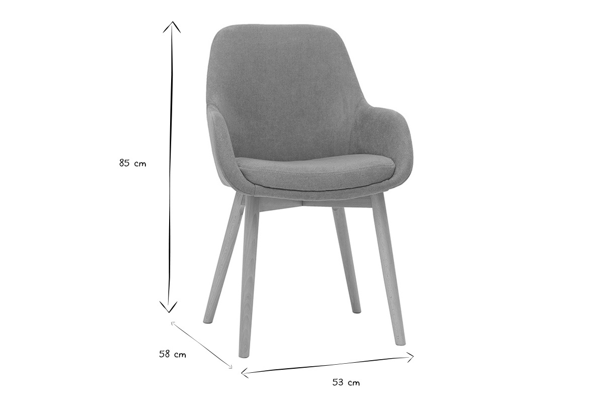 Fauteuils scandinaves en tissu effet velours jaune moutarde et bois clair massif (lot de 2) HOLO